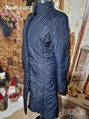 Черно преходно дълго яке - 26,00лв., снимка 4 - Якета - 47611227