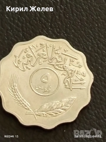 Две монети 5 филса 1971г. Ирак / 100 дирхама 1975г. Либия за КОЛЕКЦИЯ 16261, снимка 2 - Нумизматика и бонистика - 51399741