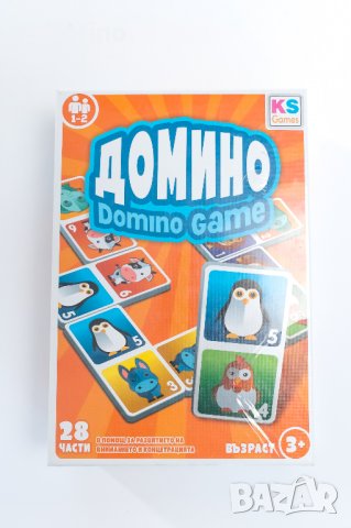 Игра Домино, 28 части, логическа игра, забавна игра, настолна игра, развиваща игра