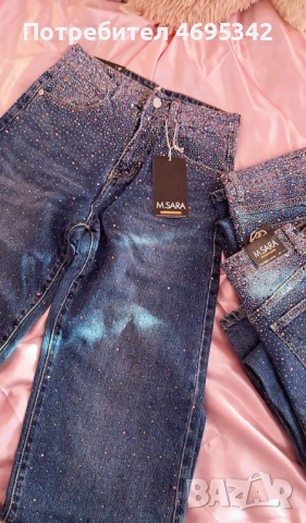 Дънки с камъни, снимка 3 - Дънки - 52929971