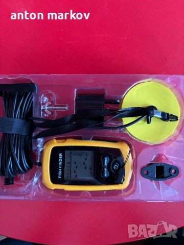 Портативен откривател на риба до 100 м дъбочина за любители рибари, Работи с батерии 4 бр ААА,, снимка 3 - Въдици - 53398990