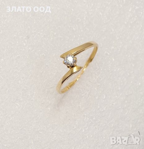 Златни пръстени-18К с диаманти, снимка 3 - Пръстени - 39790190