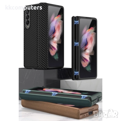 Samsung Galaxy Z Fold3 5G Magnetic Кожен Калъф и Протектор, снимка 4 - Калъфи, кейсове - 52848836