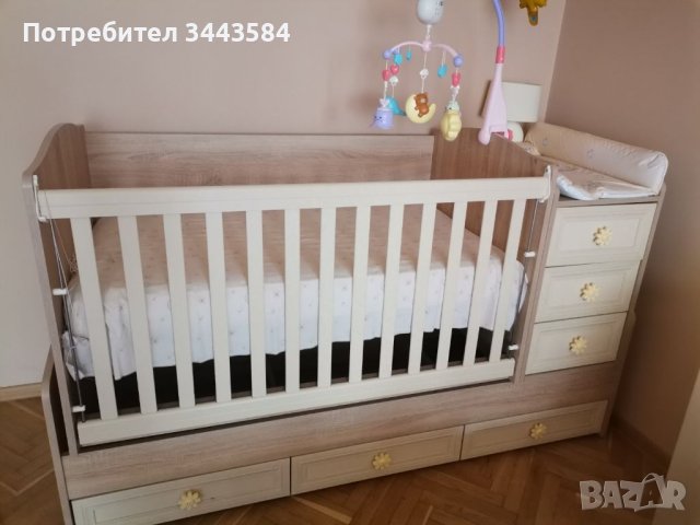 Бебешко легло с люлееше механизъм, снимка 2 - Бебешки легла и матраци - 41627711