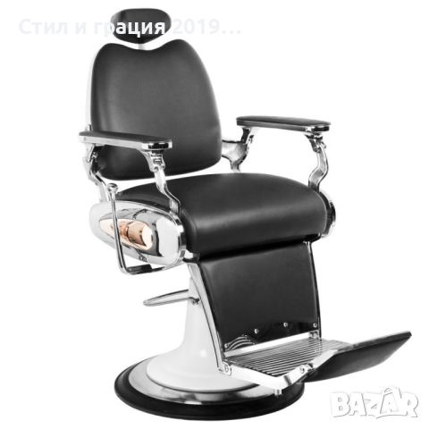Бръснарски стол Moto Stil - бордо/черен, снимка 1 - Бръснарски столове - 44635641