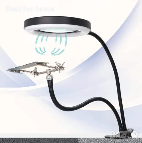 Настолна лампа с лупа с  72 LED светлини Meichoon, снимка 7 - Настолни лампи - 50034207