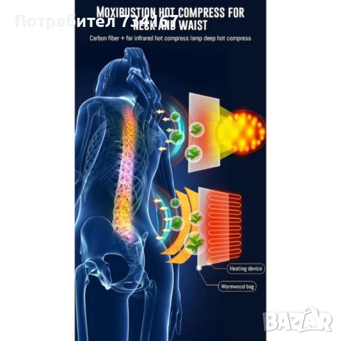 Масажен матрак с вибрационно отопление и масаж на краката – Пълна релаксация у дома, снимка 3 - Матраци - 50948691