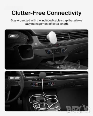 Belkin BoostCharge Pro Магнитно безжично зарядно за кола с Qi2 15W, снимка 6 - Безжични зарядни - 48222597