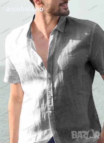 Мъжка лятна риза с къс ръкав, 6цвята - 023 , снимка 17 - Ризи - 41552427