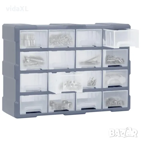 vidaXL Шкаф органайзер с 16 средни чекмеджета, 52x16x37 см, снимка 2 - Кутии за съхранение - 56146130