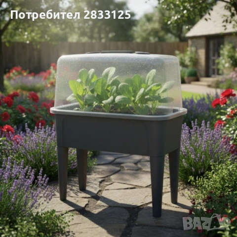 Сива оранжерийна маса с капак - здрава и практична, снимка 8 - Маси - 53660418