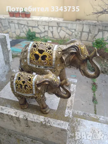 Комплект 2бр.слонове с вдигнат нагоре хобот., снимка 13 - Антикварни и старинни предмети - 49626046
