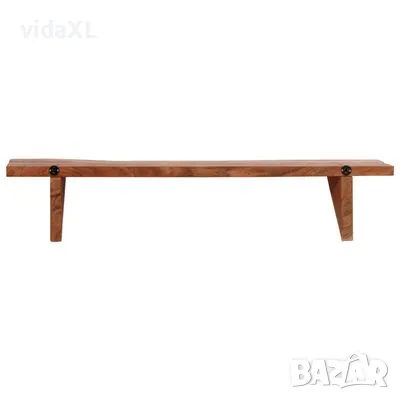 vidaXL Рафтове за стена, 2 бр, 90x20x18 см, акация масив（SKU:247928）, снимка 4 - Други - 49525210