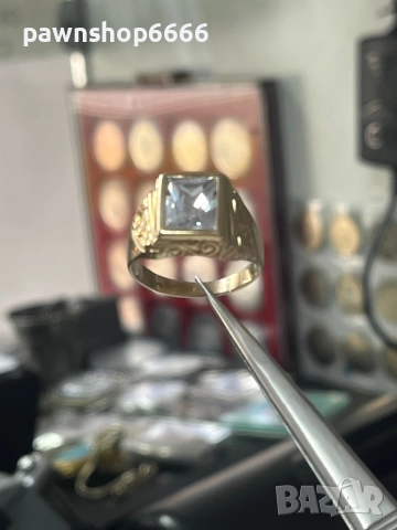 Златен пръстен 14 карата , снимка 6 - Пръстени - 52152176