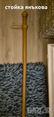 Продавам дървена релса с халки и куки., снимка 4 - Декорация за дома - 51209769