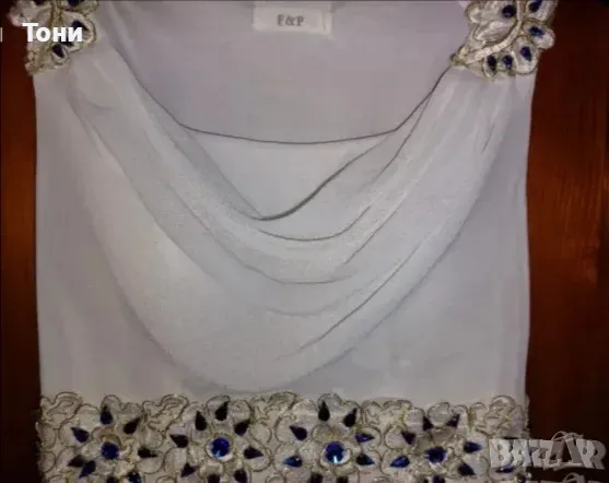 Нова Официална Рокля с Бродерия S, снимка 2 - Рокли - 49288552