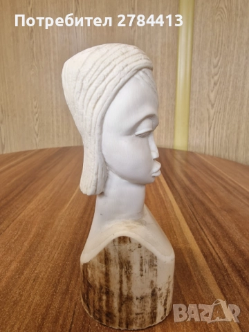 Статуетка от кост 20 см. 888 гр., снимка 5 - Статуетки - 52315827