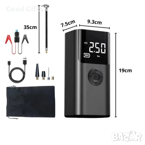 4в1 Стартерно устройство за кола, помпа за гуми, LED светлина, снимка 6 - Аксесоари и консумативи - 50205674