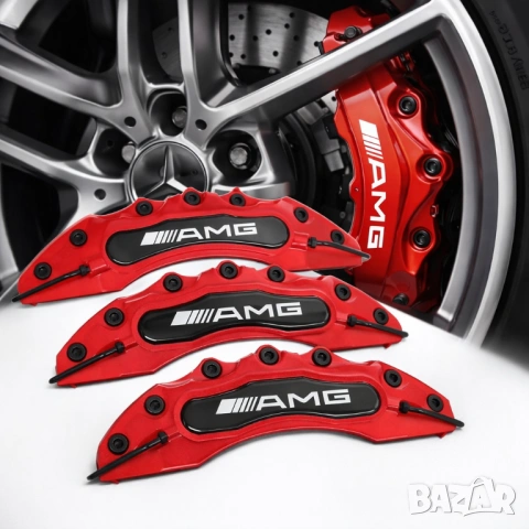 Капаци за спирачни апарати MERCEDES AMG червени  комплект