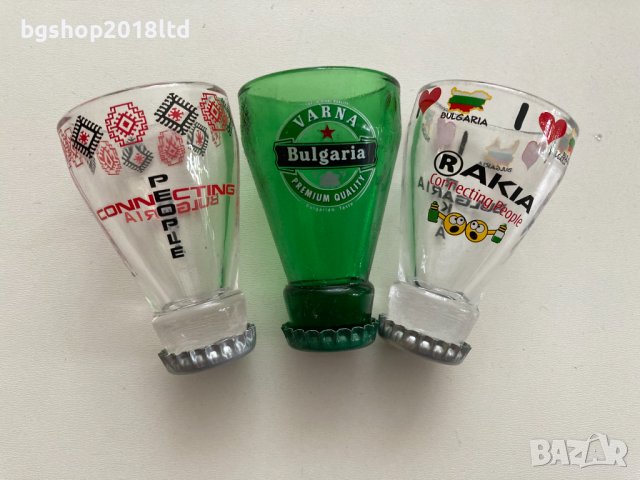 3 стъклени шот чаши - България, снимка 2 - Чаши - 44480813