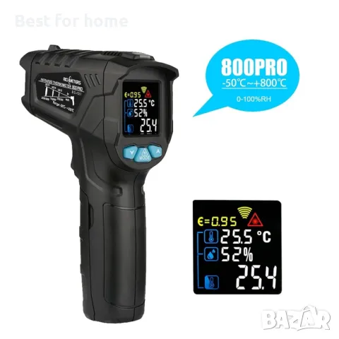 Инфрачервен термометър Безконтактен, снимка 2 - Друга електроника - 49442317