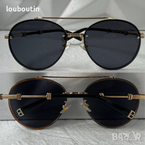 Balmain висок клас 1:1 кръгли слънчеви очила мъжки дамски унисекс, снимка 1