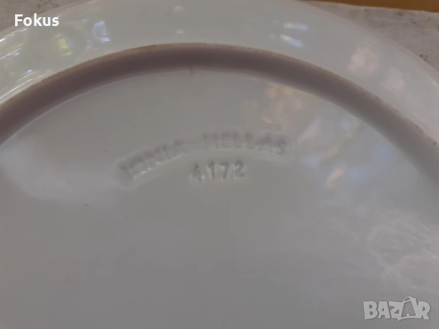 Стар порцелан Гърция колекционерска чиния, снимка 6 - Антикварни и старинни предмети - 53408997