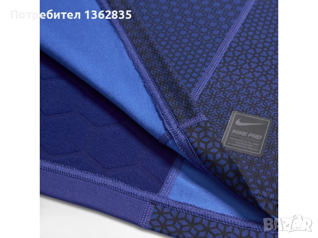 НОВА синя фланела блуза горнище екип NIKE PRO HYPERWARM размер L САЩ, снимка 6 - Спортни дрехи, екипи - 52919882