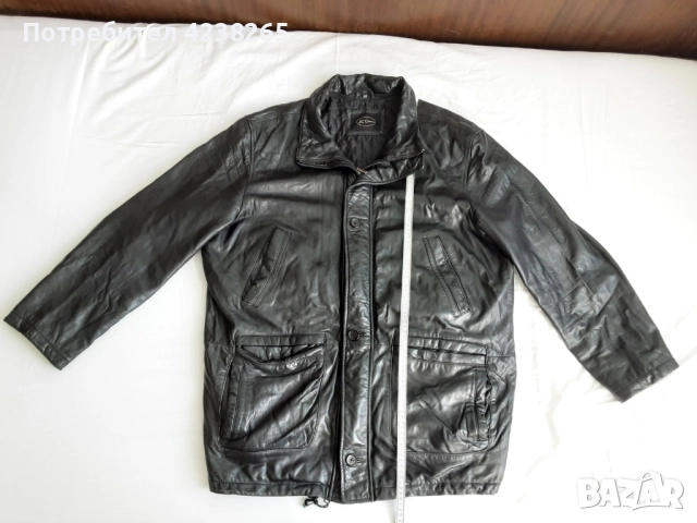 кожено яке, шуба "LCCollection" черно, естествена кожа