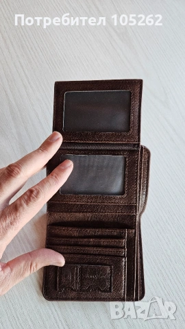 Мъжки кожен портфейл, снимка 5 - Портфейли, портмонета - 53167776