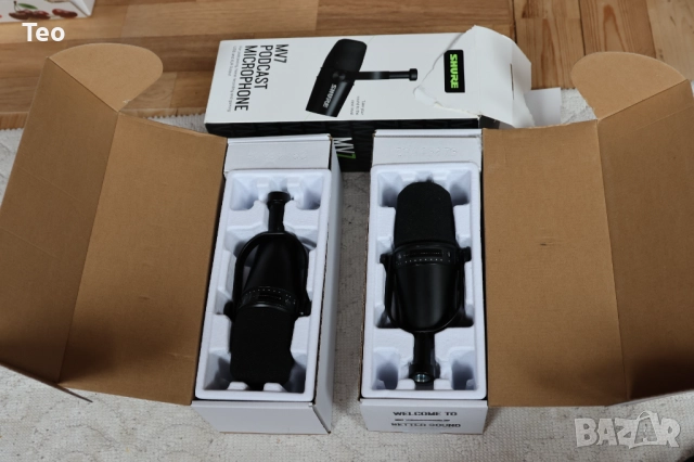 Shure MV7 USB микрофон – 2 бр. , снимка 4 - Микрофони - 52592672