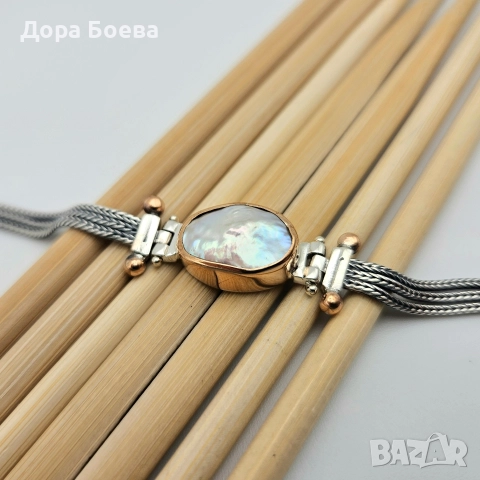 Сребърна гривна: "Кариби", снимка 4 - Колиета, медальони, синджири - 52806585