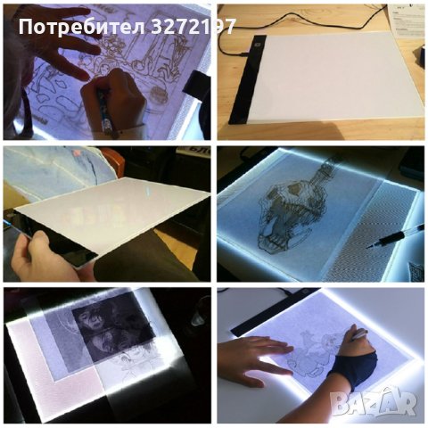 А5 LED екран/табло за рисуване/писане,USB захранване,прекрасно помагало за всеки, снимка 9 - Рисуване и оцветяване - 40952823