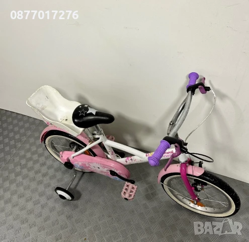 Детски велосипед с помощни Btwin за момиче 16 цола/ колело, снимка 4 - Велосипеди - 51387266