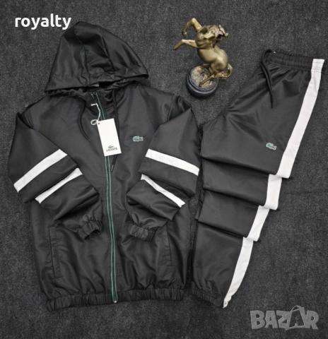 Lacoste Черен Мъжки Екип Шушляк 