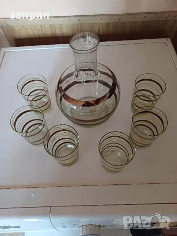 гарафа и чаши за вино, снимка 2 - Сервизи - 50273575