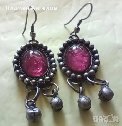 Стари посребрени обеци-рядка находка, снимка 6 - Обеци - 51248383