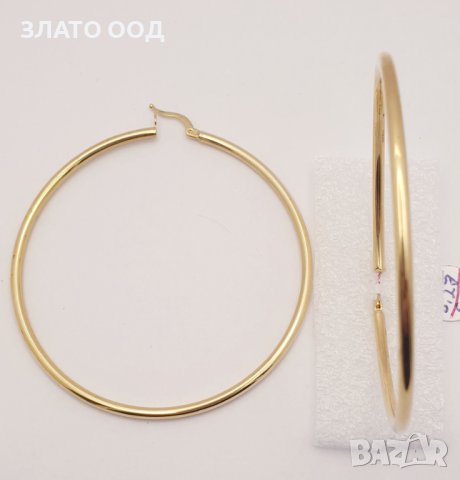 Златни обеци халки- с елементи тип Пандора 14К, снимка 11 - Обеци - 40371207