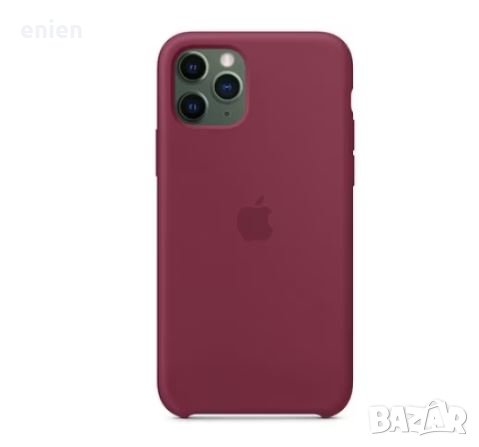 Силиконов Кейс Apple за iPhone 11 Pro / Бордо /, снимка 2 - Калъфи, кейсове - 41911941