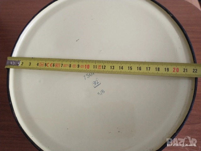 Заглавие: Ретро емайлиран чайник 3.5 л — жълт, 1992 г. , снимка 6 - Антикварни и старинни предмети - 52343235