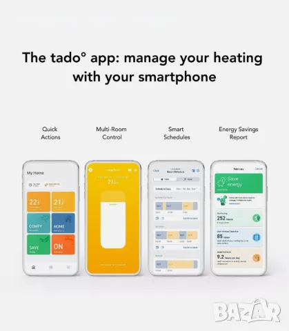 tado° безжичен температурен сензор - Wifi допълнителен продукт за интелигентен радиаторен термостат, снимка 8 - Други - 48669984