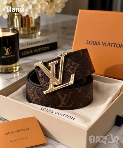 Колан естествена кожа Louise Vuitton 