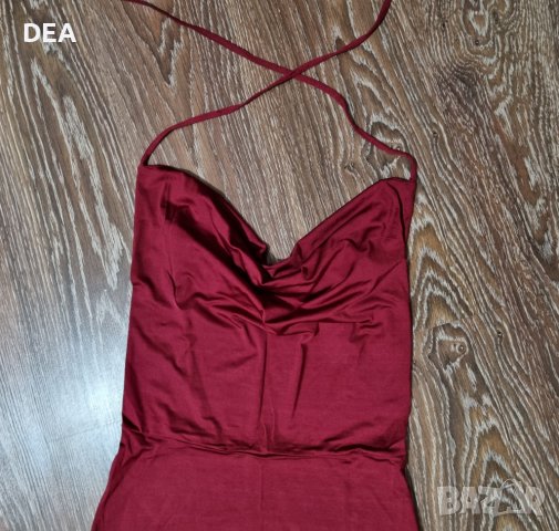 Червена рокля с гол гръб М-6 evro ПРОМОЦИЯ, снимка 3 - Рокли - 41552705