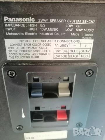 Двулентови тонколони Panasonic SB-CH7, снимка 7 - Тонколони - 52387163
