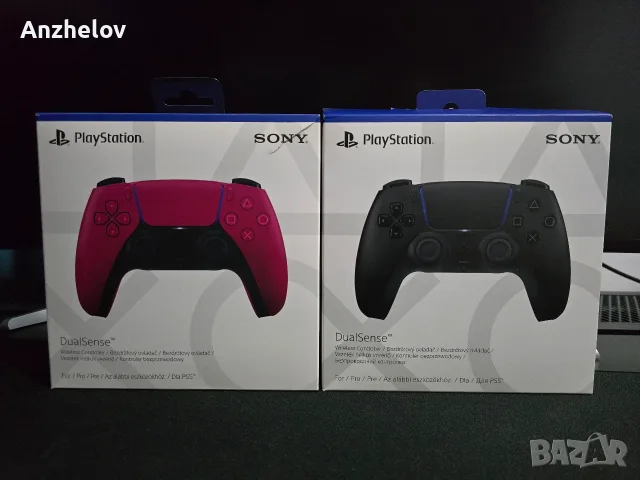 PS5 Dualsense контролер геймпад джойстик controller gamepad joystick black white cosmic red, снимка 3 - Аксесоари - 56047015