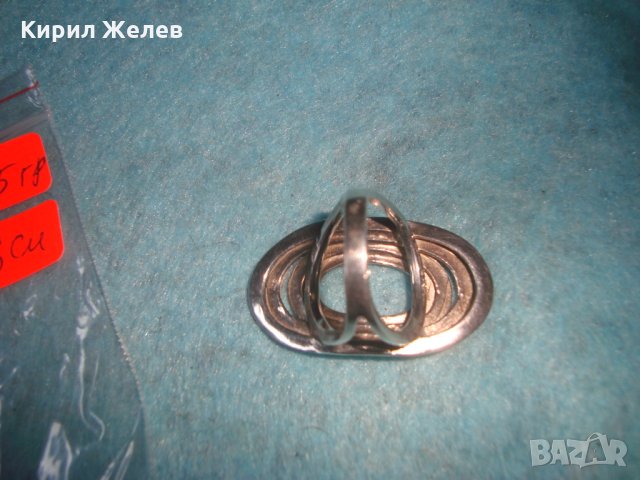 СРЕБЪРЕН АРТ ДИЗАЙНЕРСКИ ПРЪСТЕН РОДИРАНО СРЕБРО 925 МАЙСТОРСКИ УНИКАТ 25607 , снимка 11 - Пръстени - 35828283