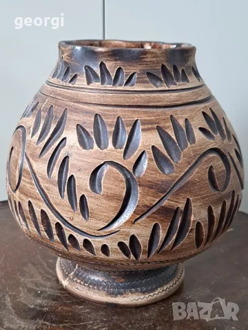 немска керамична ваза ръчна изработка    18/3, снимка 2 - Декорация за дома - 49005551