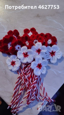 ръчно изработени мартеници на една кука , снимка 5 - Декорация за дома - 53503479