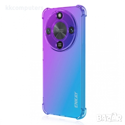 Калъф ENKAY за Honor Magic8 Lite 5G - TPU, Shockproof с Удебелени Ъгли, Градиентен Дизайн, Вкл. Прот