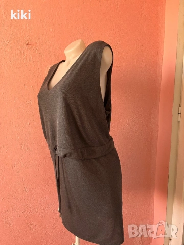 L/XL Сива еластична къса рокля (туника), снимка 2 - Рокли - 53828249